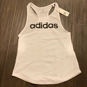 Adidas White Racer Tank Top